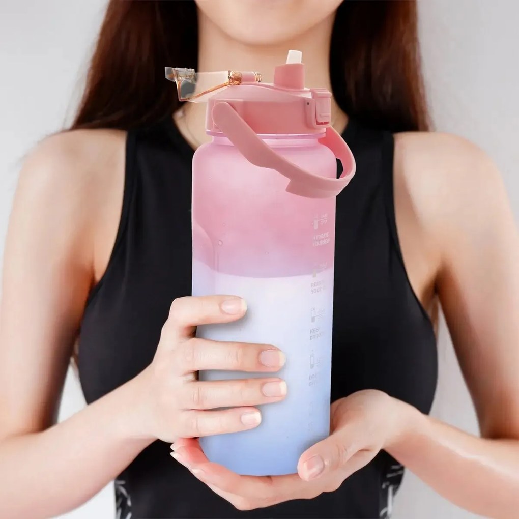 Sticlă sport, 2 l, roz