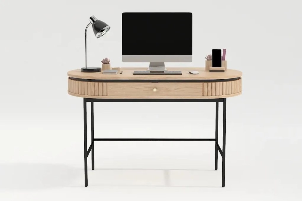 Birou cu furnir de stejar ATELIER 120cm