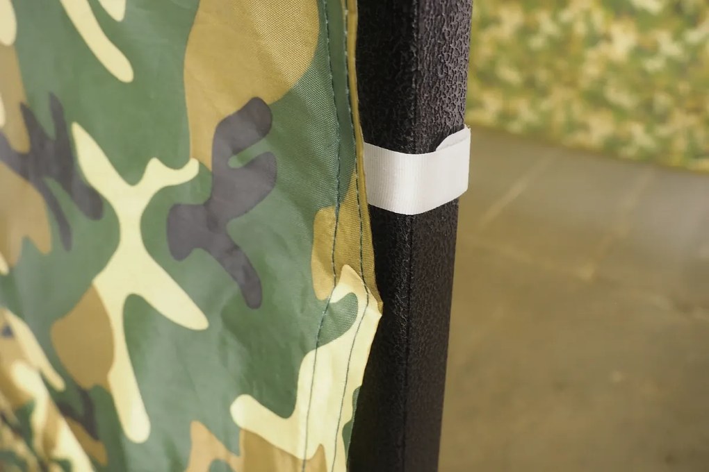 Pavilion de grădină 2x2m – din oțel, 1 perete lateral, Camuflaj