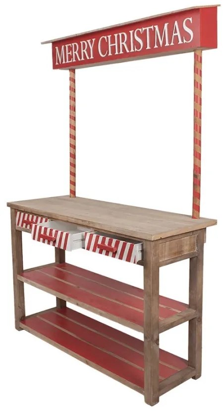Consola decorativa, din lemn, cu tematica de Craciun, Noelique