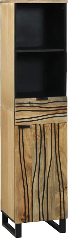 vidaXL Dulap pentru Chiuveta de Baie cu raft Maro 38 x 33 x 160 cm