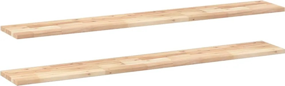 vidaXL Rafturi plutitoare 2 buc. 140x20x2cm lemn masiv acacia netratat