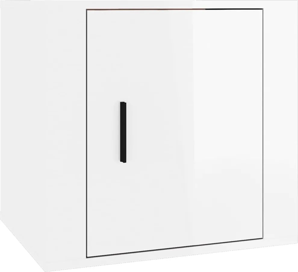 vidaXL Noptieră, alb extralucios, 50x39x47 cm