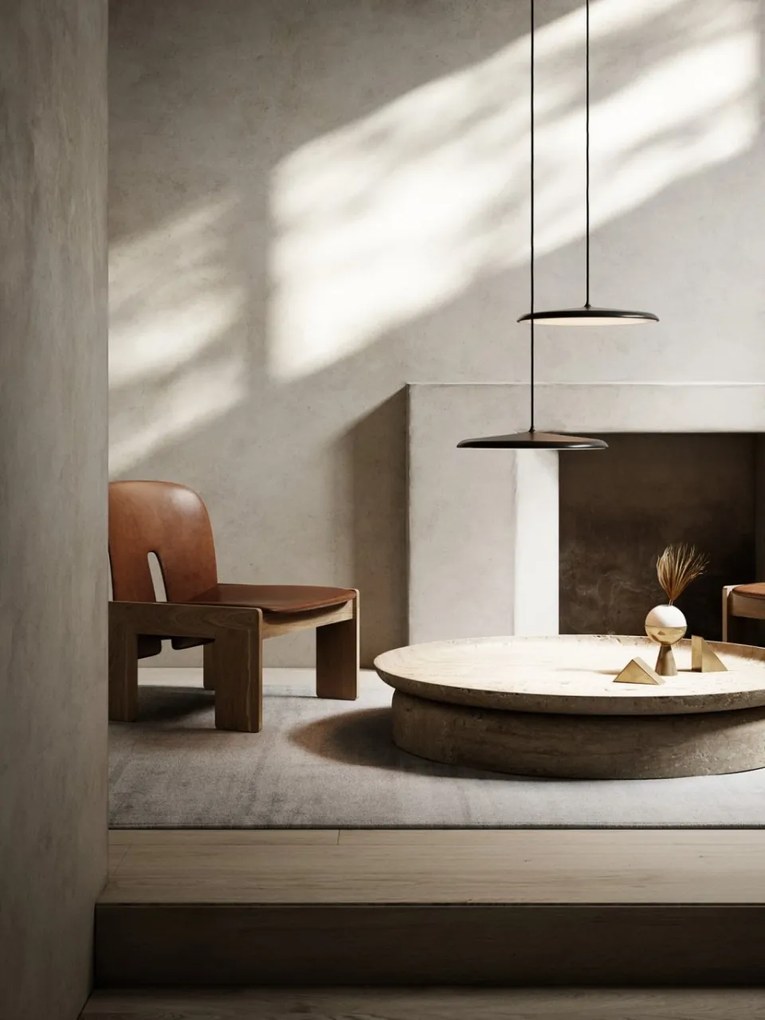 Lustra, Pendul LED, Design Nordic Minimalist, Artist 40cm Negru