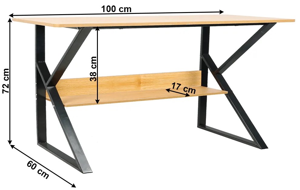 Masă de scris Torin (Fag + negru). 1029722