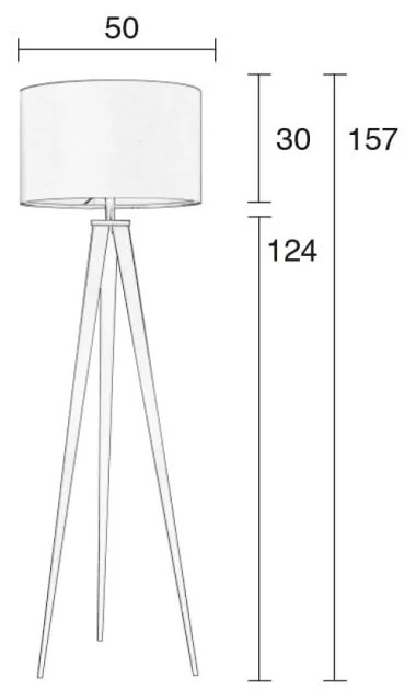 Lampadar Zuiver Tripod, negru
