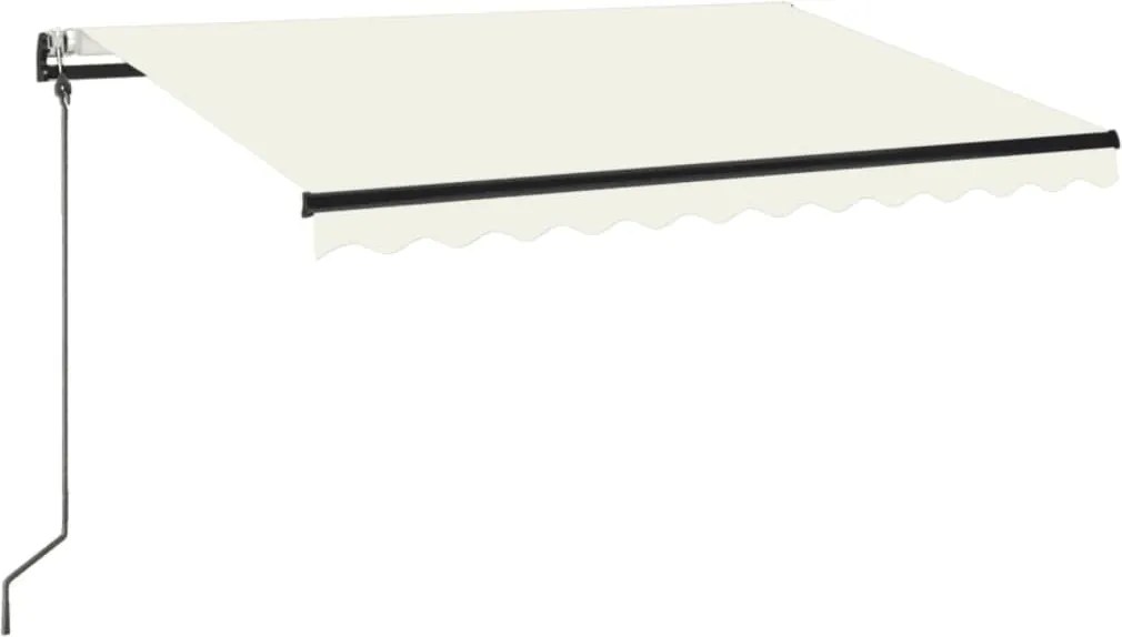 vidaXL Copertină retractabilă automat, crem, 350x250 cm