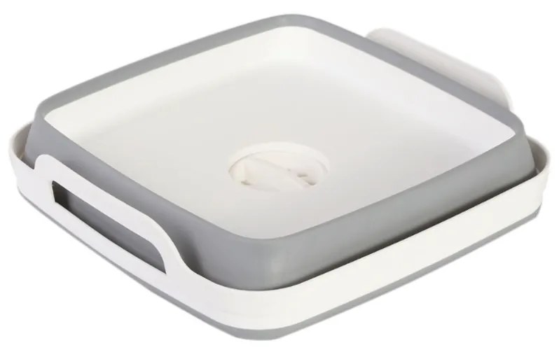 Lighean pliabil 4Home Clean din silicon, cu scurgere