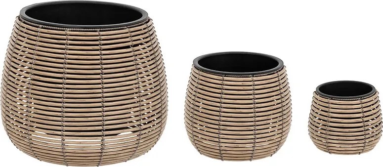 Set ghivece de flori de diferite dimensiuni, 3 buc.