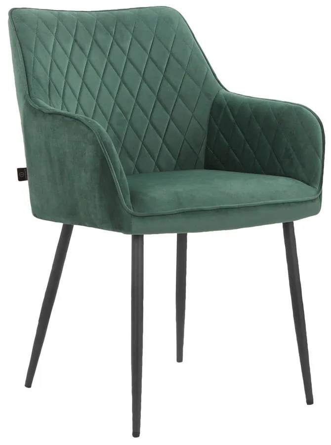 Set de scaune de sufragerie verde 2 buc. tapițat Elvira – Støraa