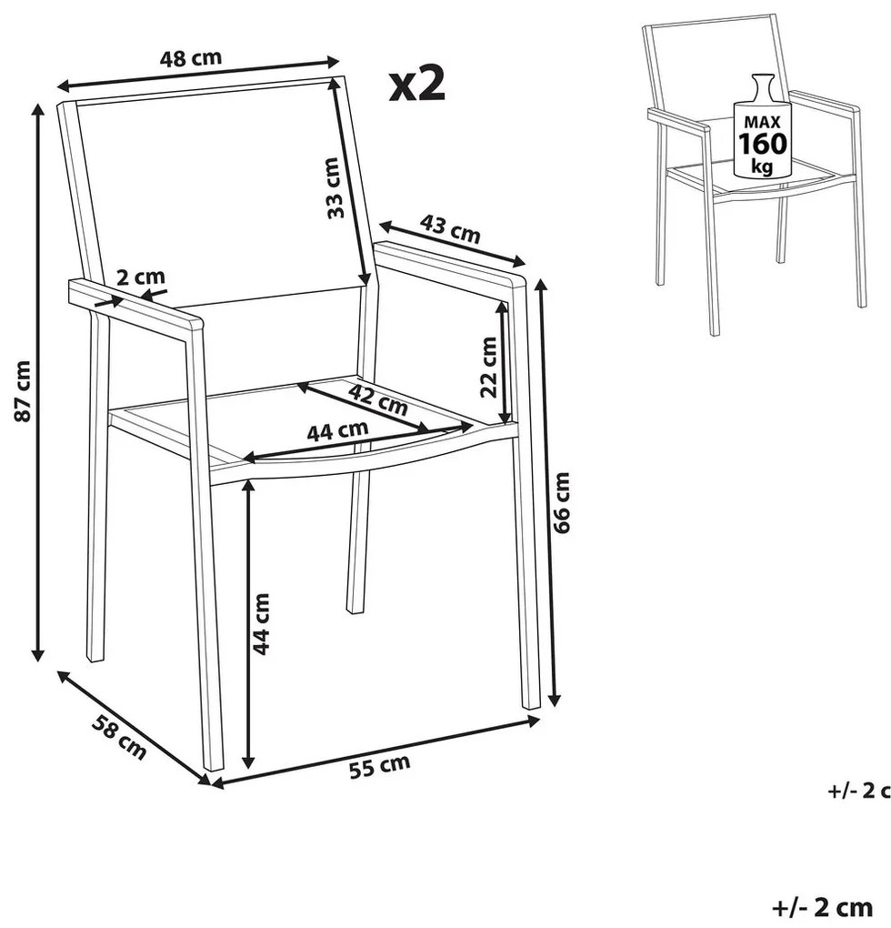 Set scaune 2 buc. Grosso (bej). 1011510