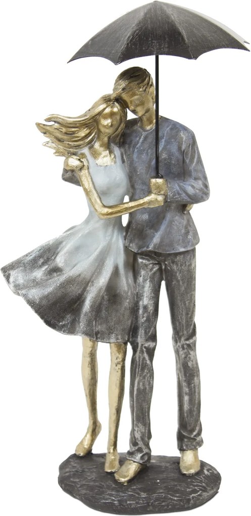 Figurina cuplu cu umbrela, 41 cm
