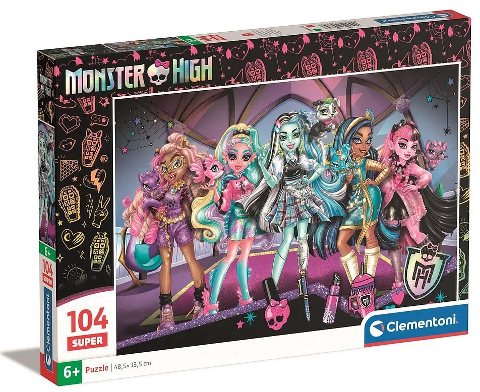 Monster High Glam Squad Puzzle Clementoni cu 104 piese