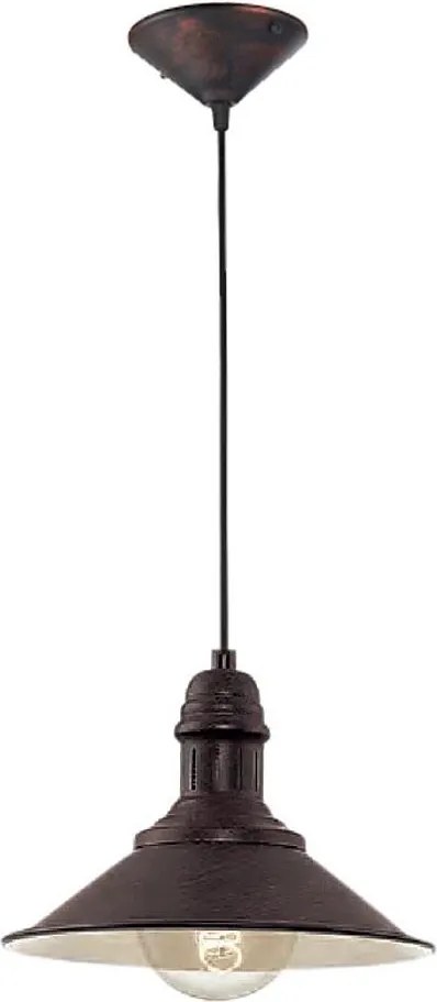 Brilagi - Pendul cu cablu FORGE 1xE27/60W/230V Ø 22 cm maro