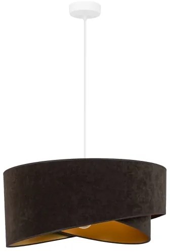 Lustră LED pe cablu Brilagi LYRA 1xE27/15W/230V maro închis/auriu