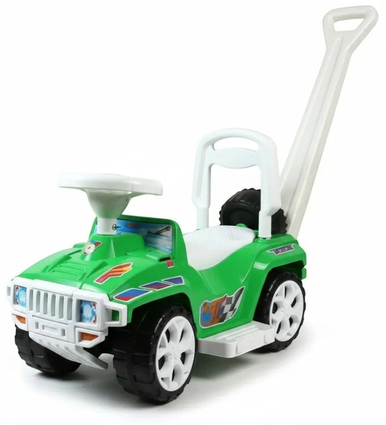 Masinuta copii si bebe NOVOKIDS™ My first SUV Car XXL , Lungime 85 cm, Maner de impins pentru parinti detasabil, Functie trotineta fara pedale,