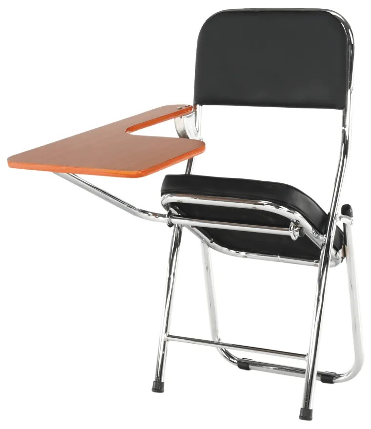 Scaun conferinţă cu măsuţă, negru/natural, TEKER