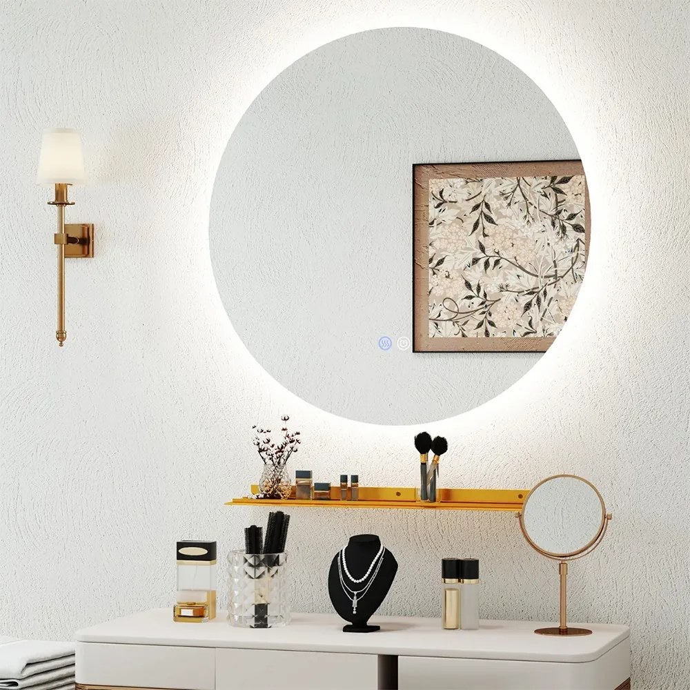 Oglindă de baie cu LED, 60 cm