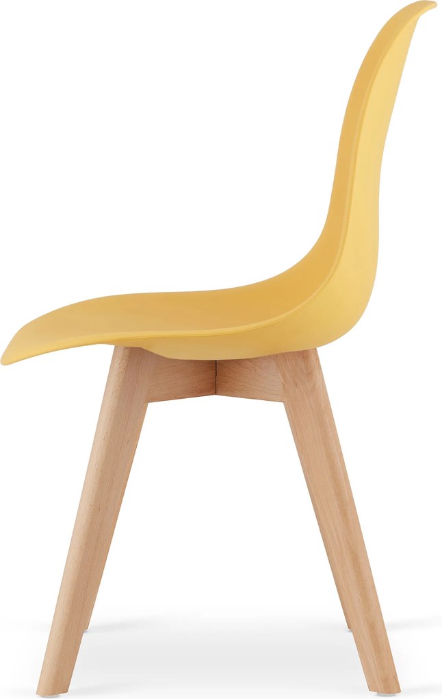 OFERTA Scaun muștar KITO cu picioare din fag Calitatea II