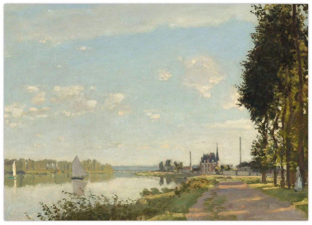 Tablou pe sticlă - Claude Monet, Argenteuil, reproducere (70x50 cm)