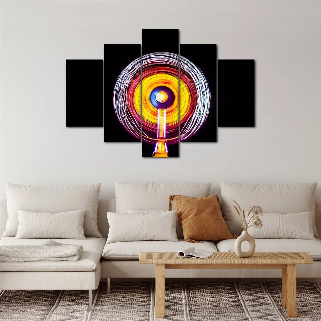 Tablou cu lumini în cerc (150x105 cm)
