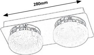 Rabalux 5662 - Plafonieră LED HILARY 2xLED/5W/230V