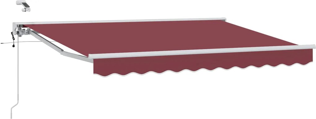 vidaXL Cort electric retractabil Burgundy 3 x 2,5 m