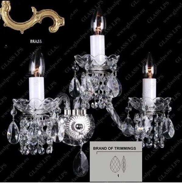 Aplica 3 brate cristal Bohemia N21 007/03/1