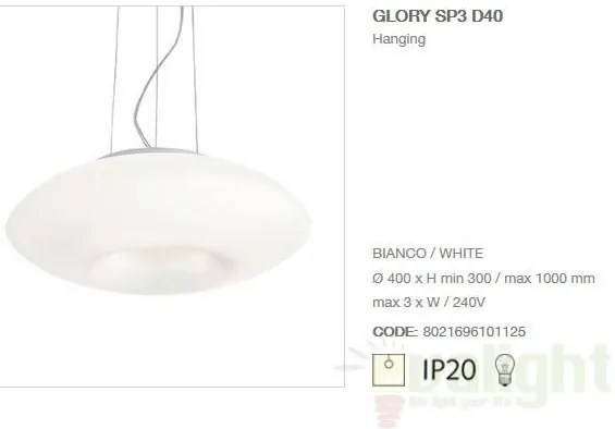 Lustra moderna diametru 40cm, GLORY SP3 D40 101125