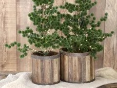 Set 2 jardiniere din lemn reciclat, colecția Grimaud