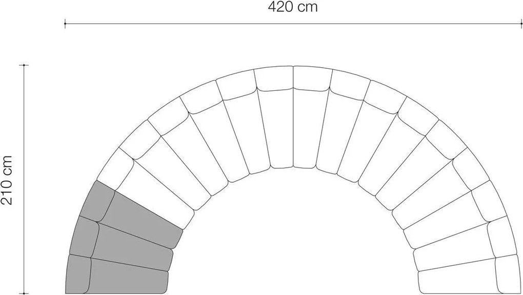 Modul canapea design LUX Lando 113417 HZ