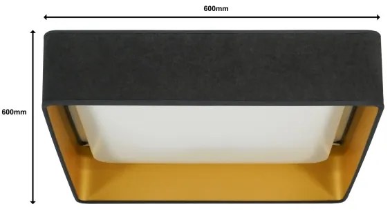 Plafonieră LED dimabilă Brilagi VELVET SQUARE LED/36W/230V Wi-Fi Tuya gri + telecomandă