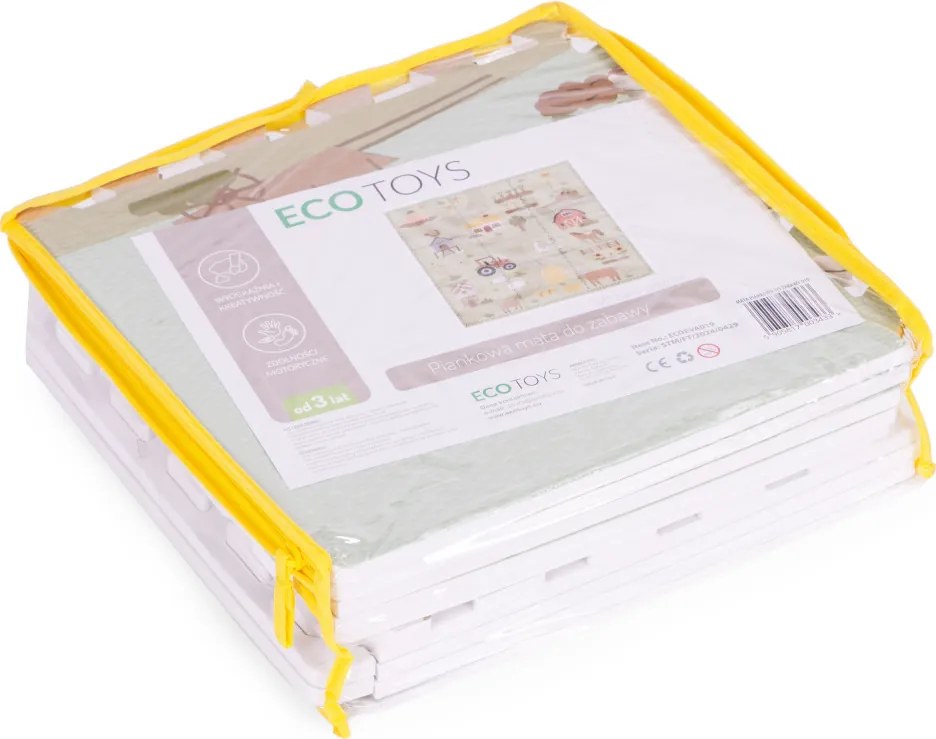 Covor de joacă din spumă EVA pentru copii Farm 90,5x90,5 cm 21 bucăți