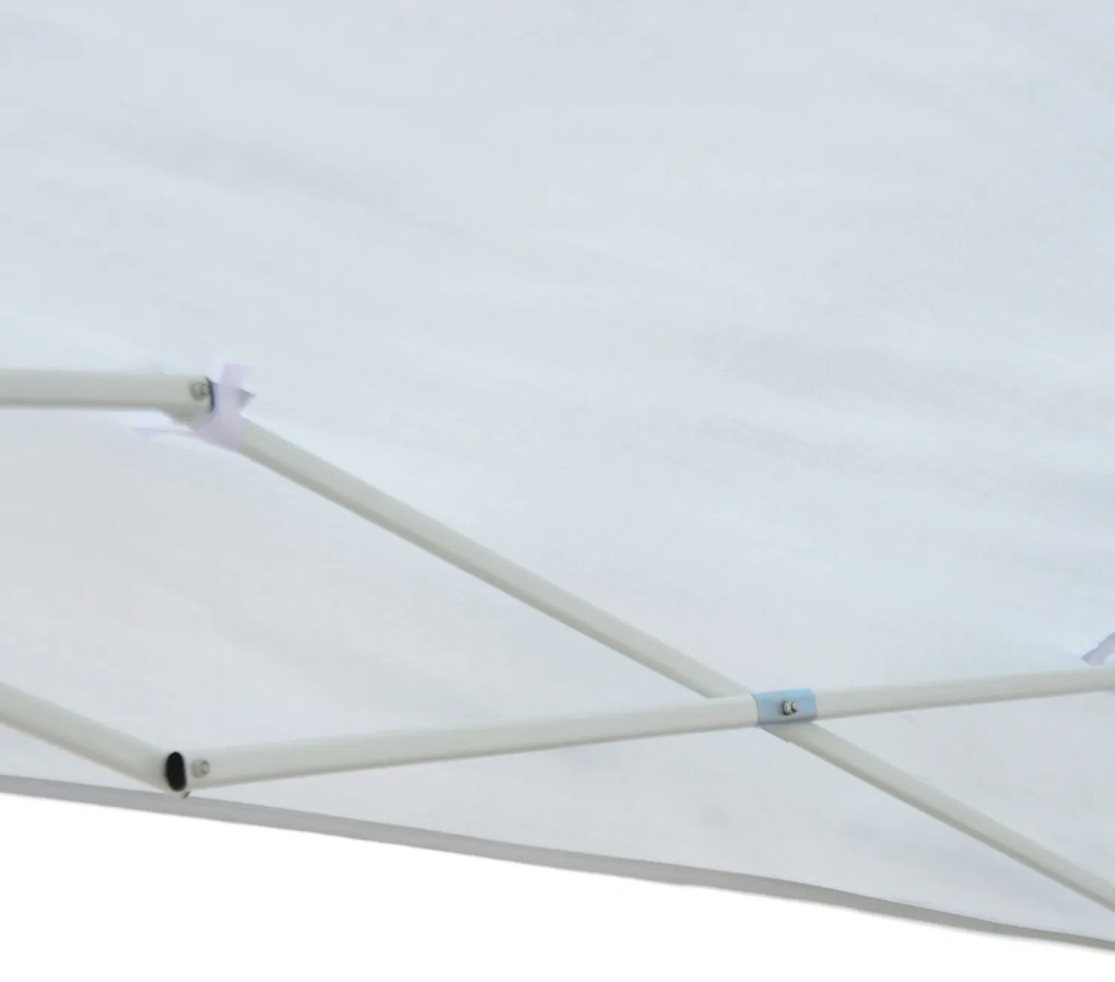 Outsunny Foisor Pliabil din Otel cu Plase de Tantari, Alb, 3x6m | Aosom Ro