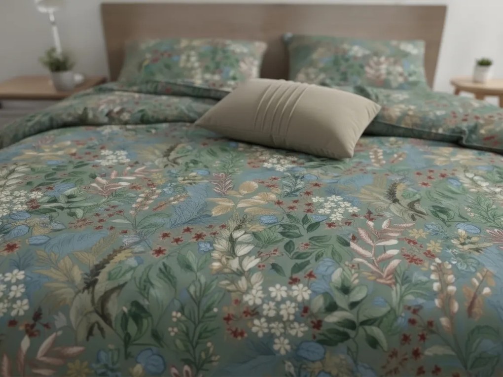 Lenjerie de pat din bumbac Renforce LUNARIA verde Dimensiune lenjerie de pat: 70 x 90 cm | 140 x 220 cm