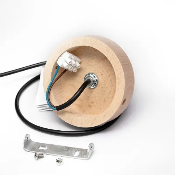 Lustră suspendată ALBA 1xE27/15W/230V Ø 40 cm negru/maro