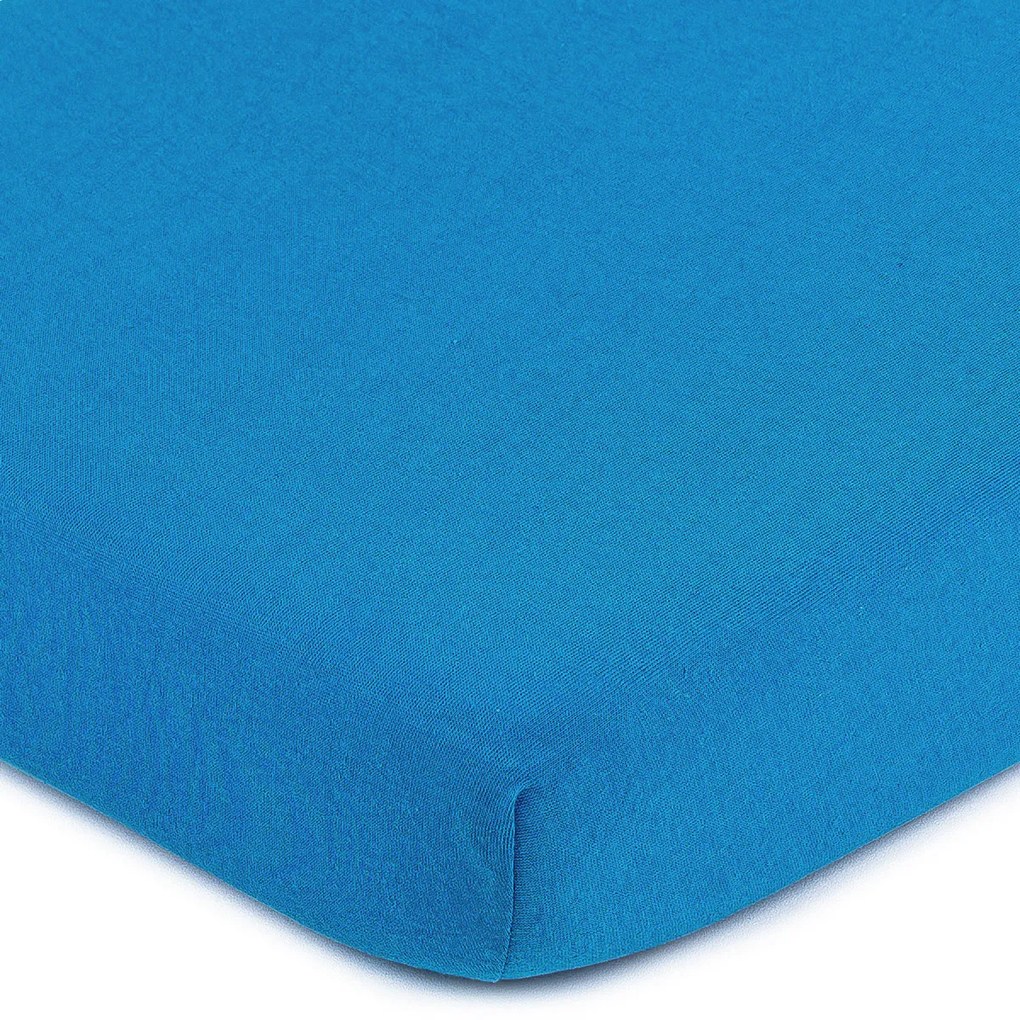 Cearşaf de pat 4Home bumbac jersey, albastru, 220 x 200 cm