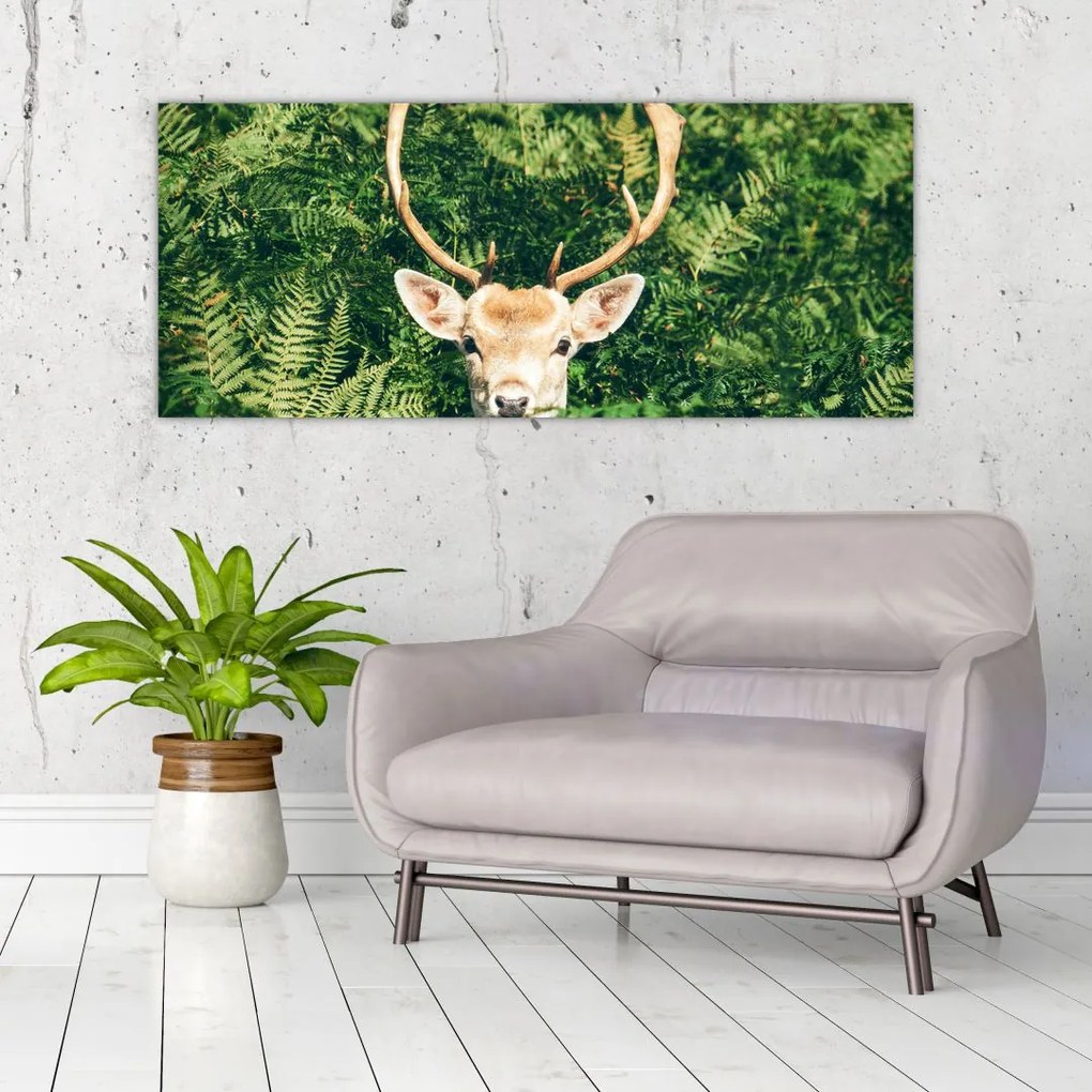 Tablou detaliu cu cap de căprioară (120x50 cm)