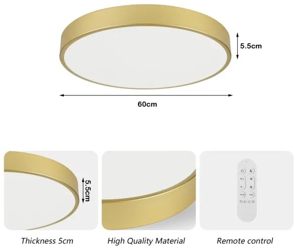 Immax NEO 07293L - Plafonieră LED+CCT dimmabilă SEMPLICI 60W/230V, Ø 60 cm, cu telecomandă