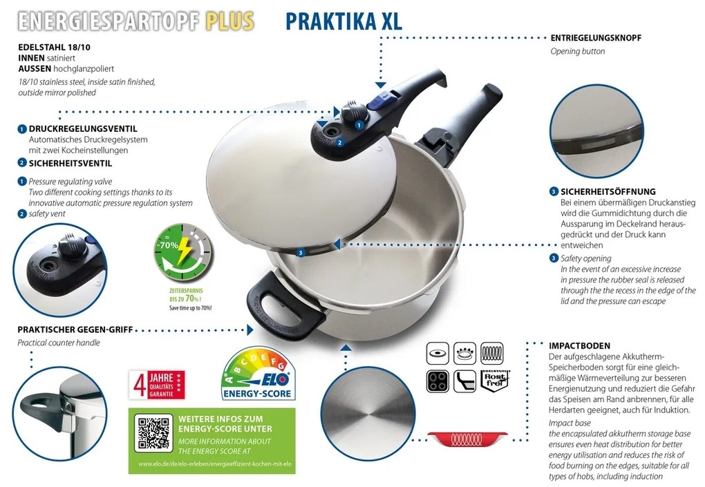 Elo 99285 Set de 5 oale sub presiune Praktika XL6+3 l