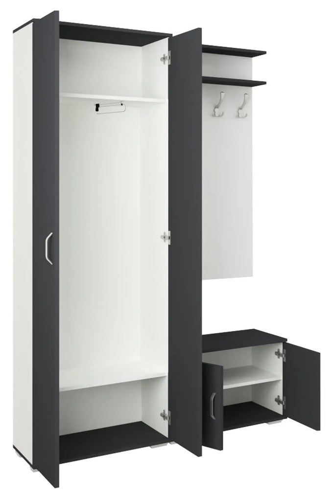 Set Hol Como V8, Antracit/Alb, L 132 cm