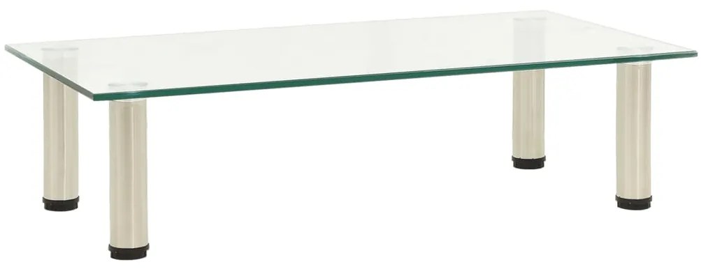 vidaXL Suport TV, transparent, 60 x 35 x 17 cm, sticlă securizată