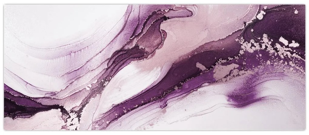 Tablou - Artă fluidă violet (120x50 cm)