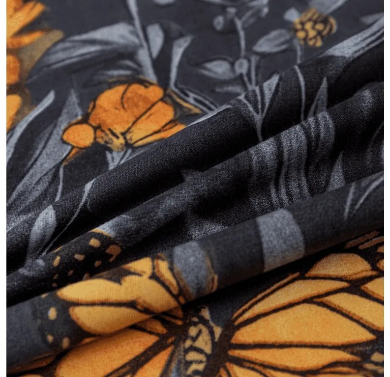 Lenjerie de pat din microfibra BUTTERFLY GARDEN albastru-gri Dimensiune lenjerie de pat: 2 buc 70 x 90 cm | 200 x 220 cm