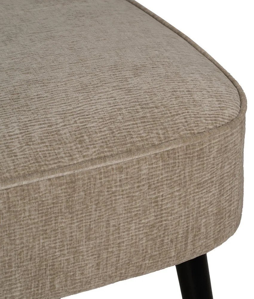 Canapea bej cu tapițerie din chenille 134 cm Glam – Ixia