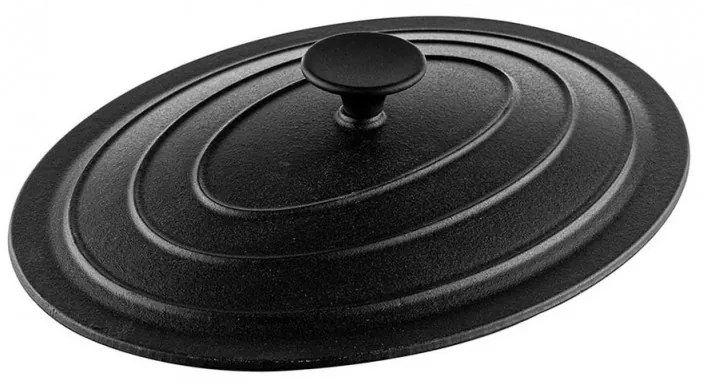 Cratita din fonta cu capac Muhler Tika MR-4133CI, 41x25x11cm, 5.1 L, Inductie, Negru