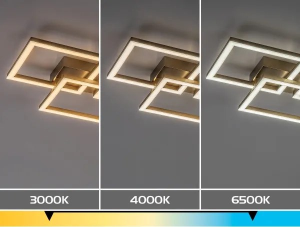 Rabalux 71499 - Plafonieră LED dimabilă FATMA 40W/230V 3000-6500K 33x100 cm aurie+telecomandă