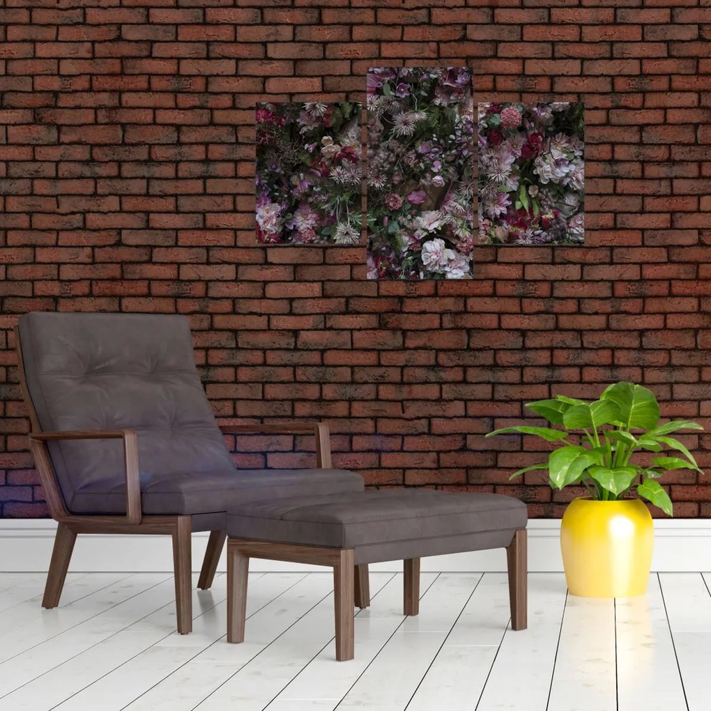 Tablou - Perete de flori (90x60 cm)