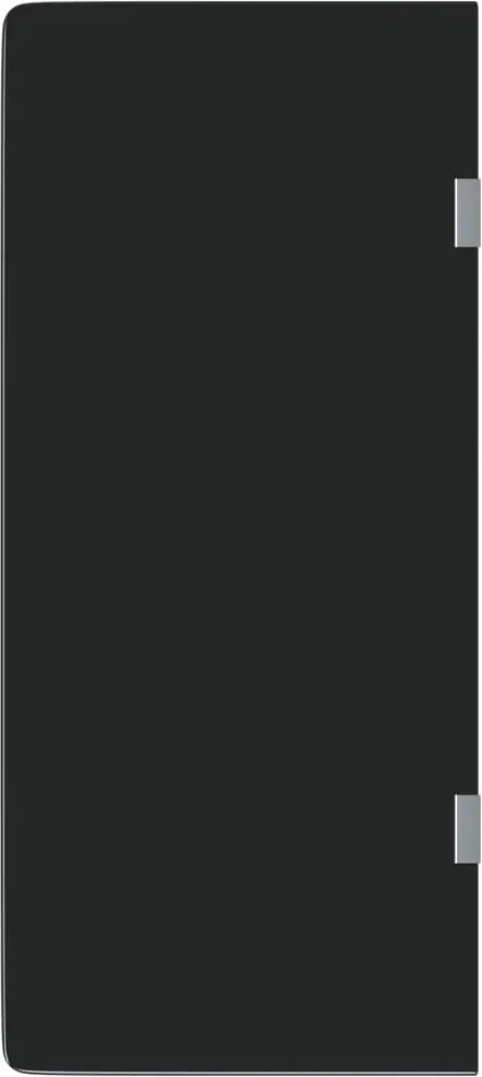 vidaXL Ecran intimitate pisoar perete negru 90x40cm sticlă securizată