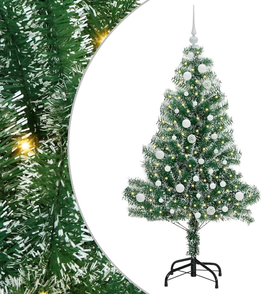 vidaXL Pom de Crăciun artificial cu zăpadă imitată și lumină LED